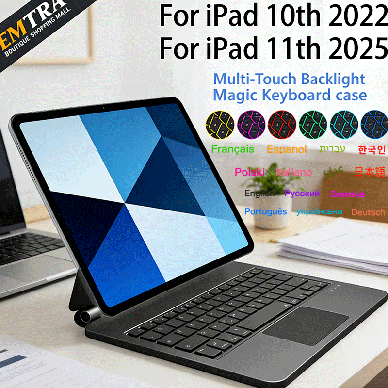 Boox Tablet Accessories - Bluetooth Magic Keyboard Case For iPad