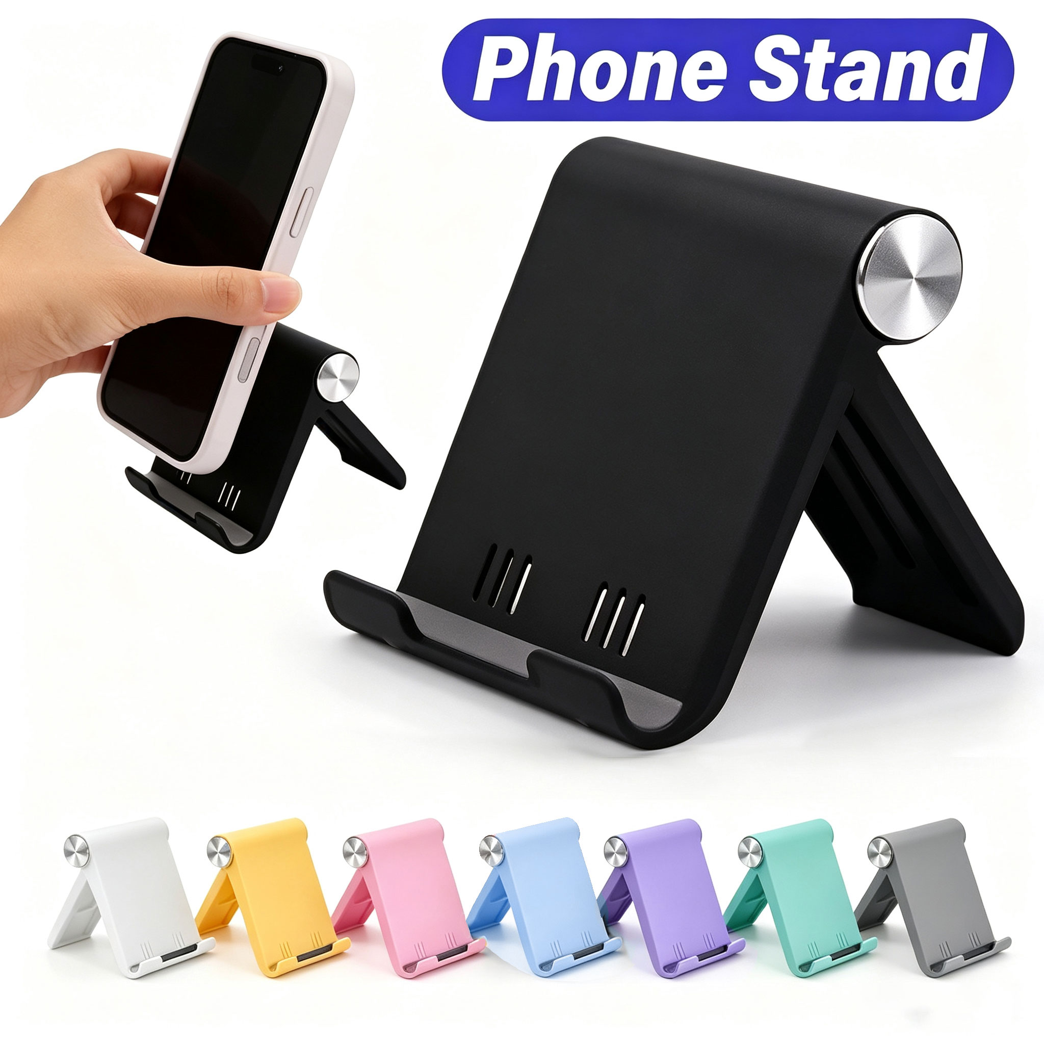 Tablet Stand Accessories - 2pcs Foldable Phone Stand, 8 Colors