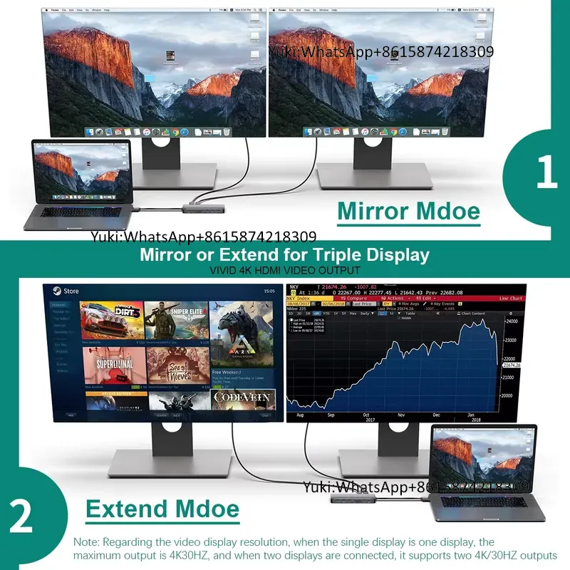 Hot Selling Dual Display Scree - Usb Hub Type C review and price