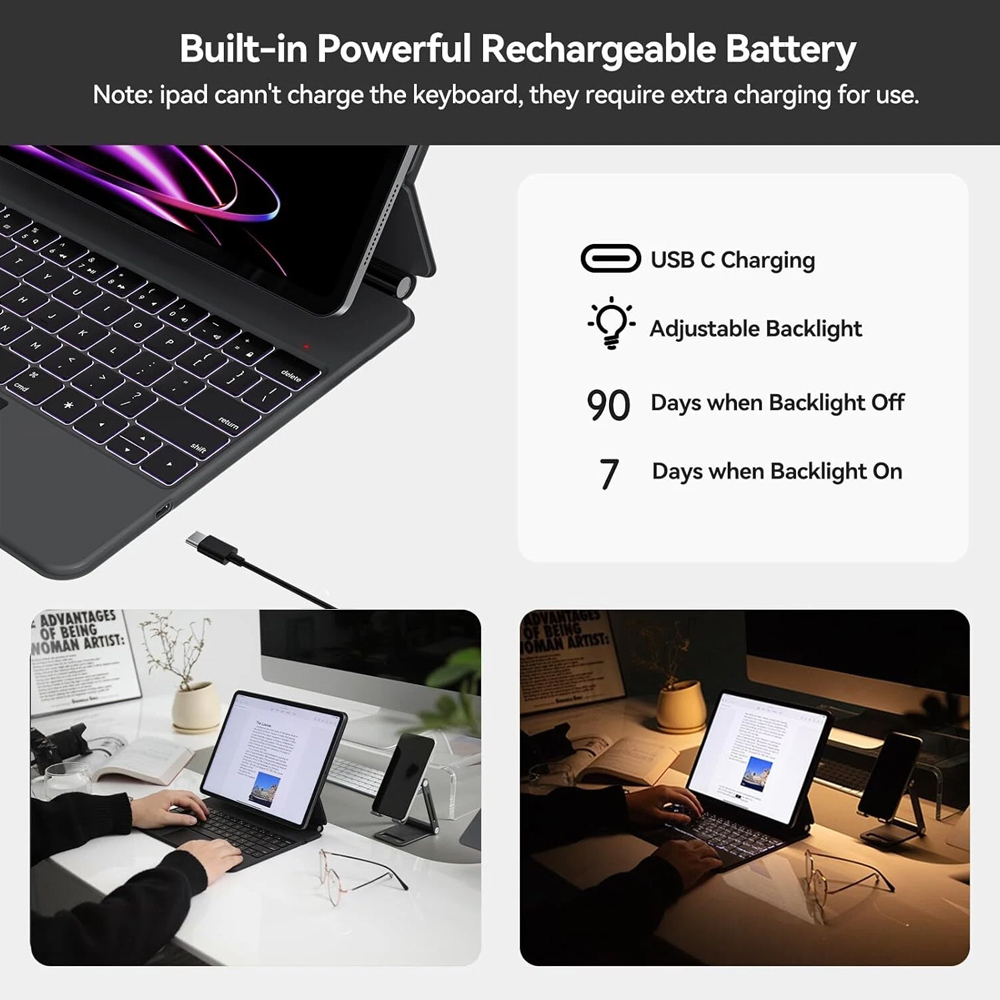 Bluetooth Magic Keyboard Case  - Boox Tablet Accessories review and price