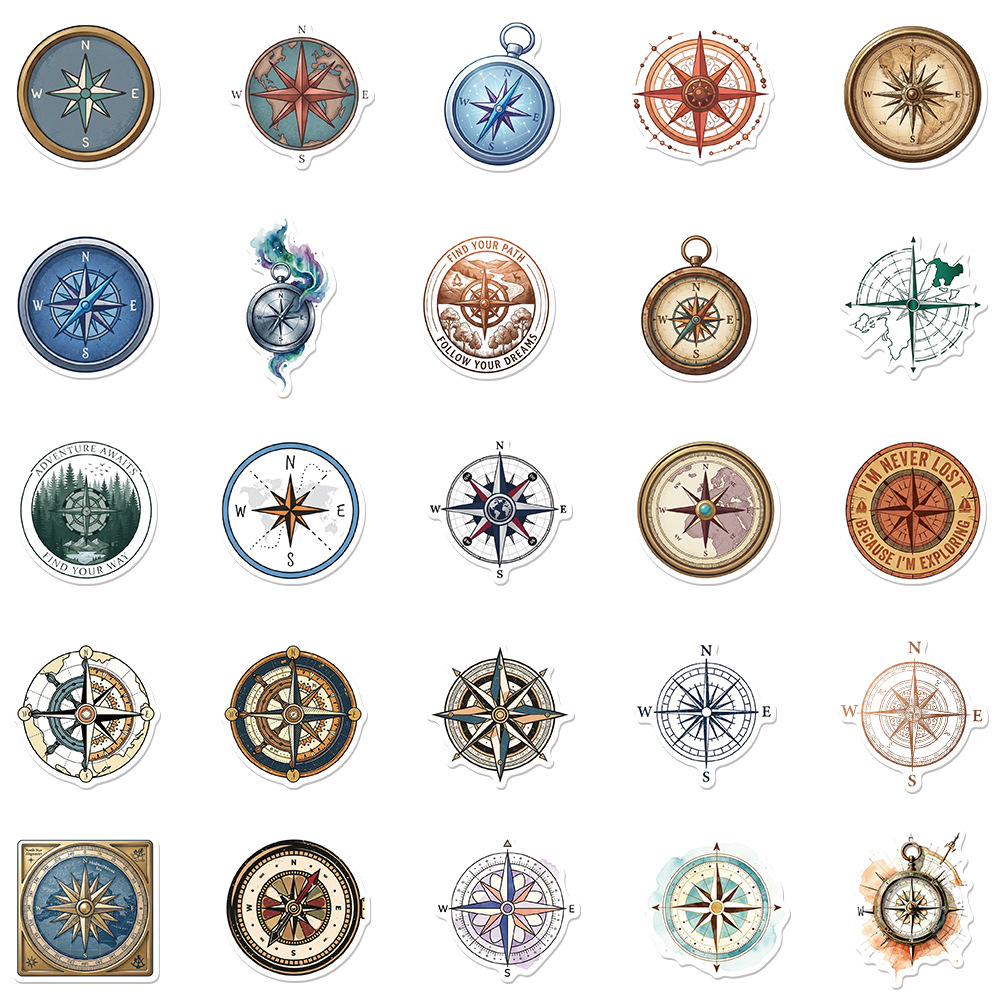 50Pcs Cartoon Retro Compass St - Boox Tablet Accessories review and price