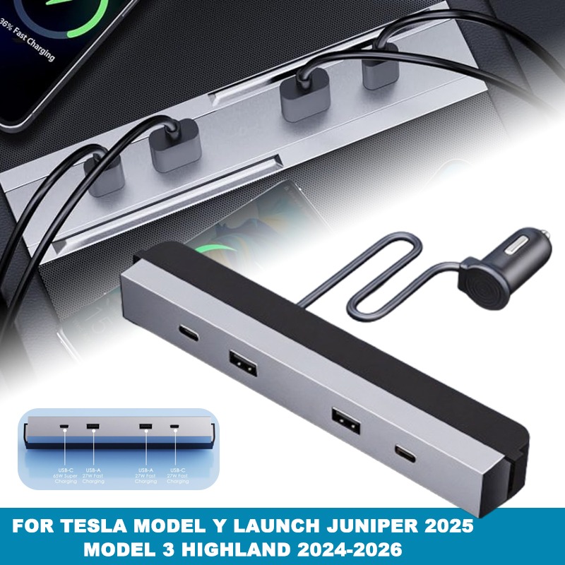 Center Console Car Adapter Mul - Usb Hub Type C review and price
