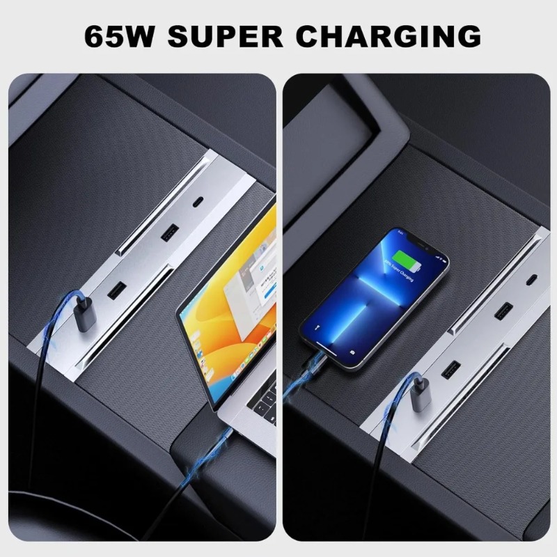 Center Console Car Adapter Mul - Usb Hub Type C review and price