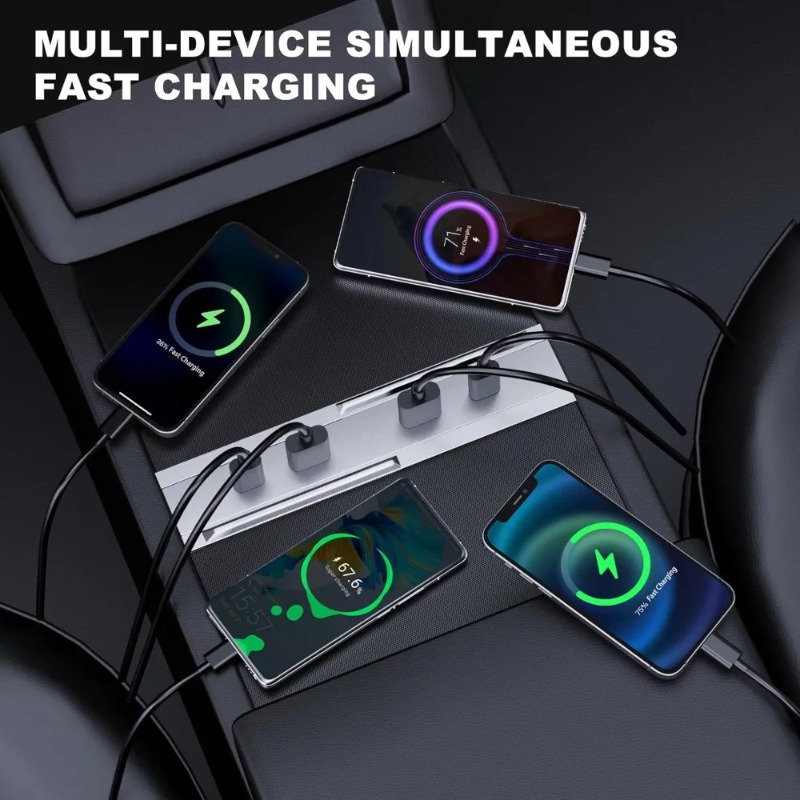 Center Console Car Adapter Mul - Usb Hub Type C review and price
